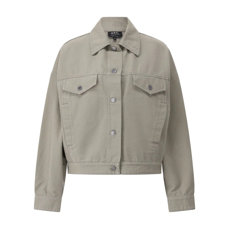 A.P.C. Blouson Blouson im Denim-Style Graugrün