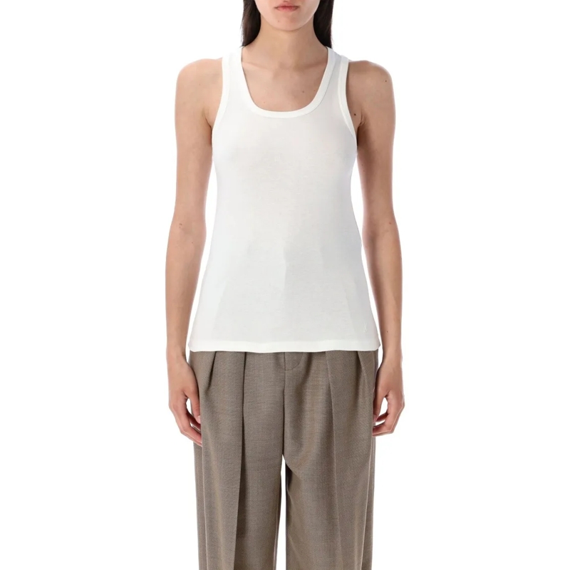 Saint Laurent Blouse Cassandre Tank Top White
