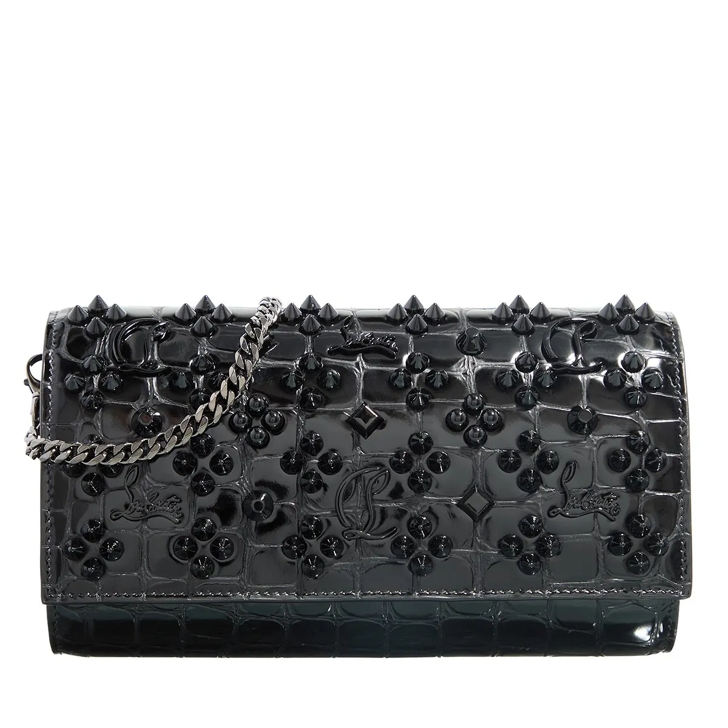 ショルダーバッグ・ポシェット Christian Louboutin Paloma patent leather wallet on chain Paloma - Chain wallet - Grained calf leather and spikes