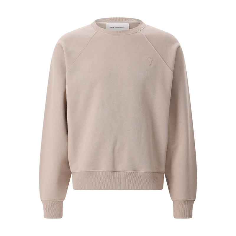 AMI Paris  Sweatshirt aus Baumwolle beige