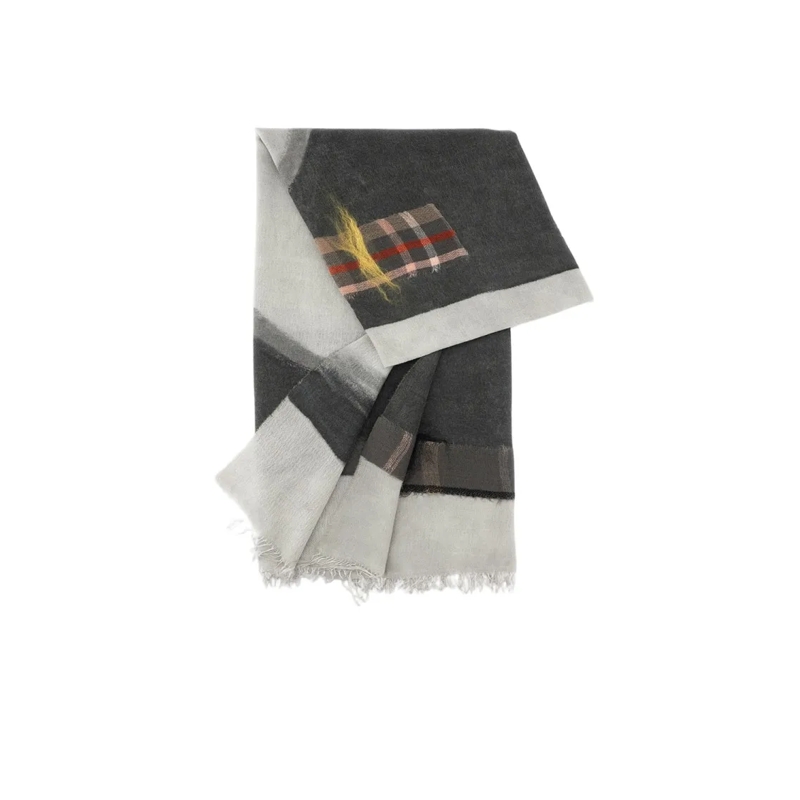 EXQUISITE J Écharpe légère Multicolour Scarf With Lightweight Fabric Grey