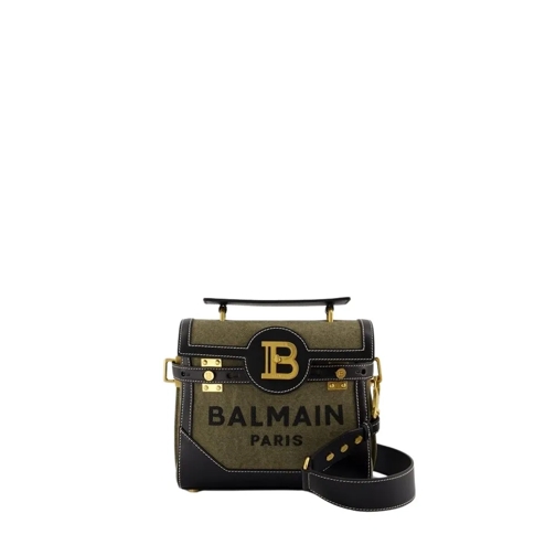 Balmain B-Buzz 23 Crossbody - Cotton - Khaki/Black Green Borsa a tracolla