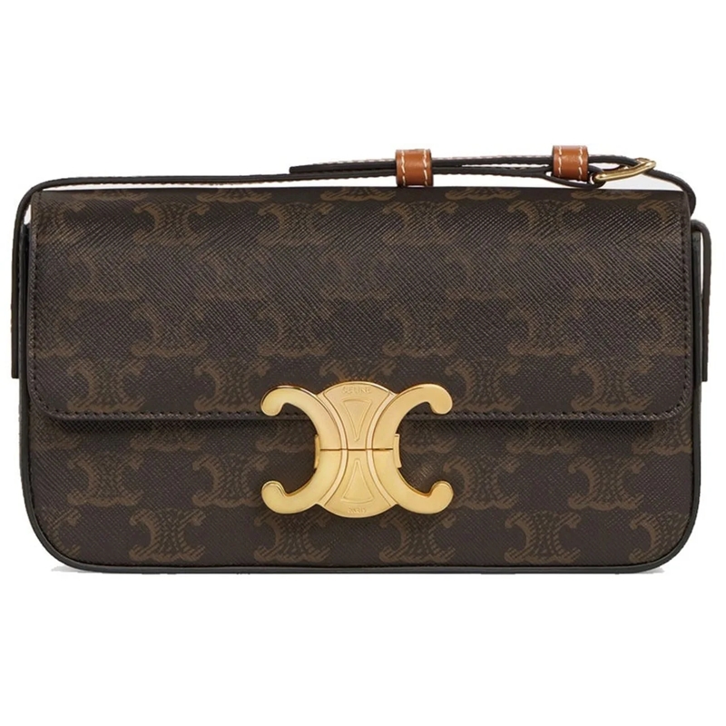 Celine Tote Celine Claude Triomphe Shoulder Bag braun