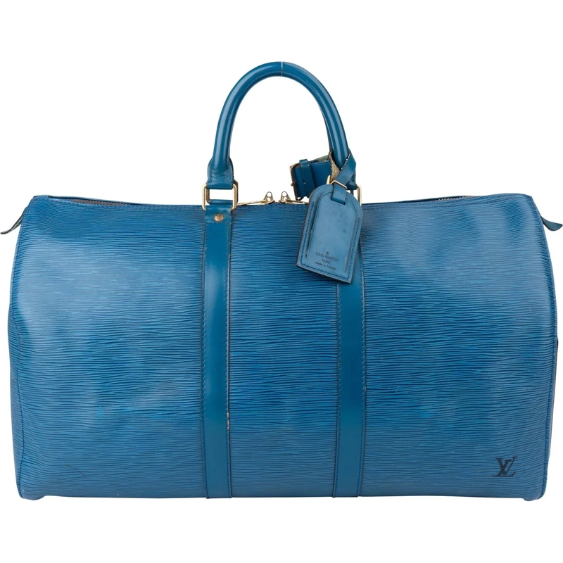 Louis Vuitton Tote Louis Vuitton Bleu Epi Leather Keepall 45 blau