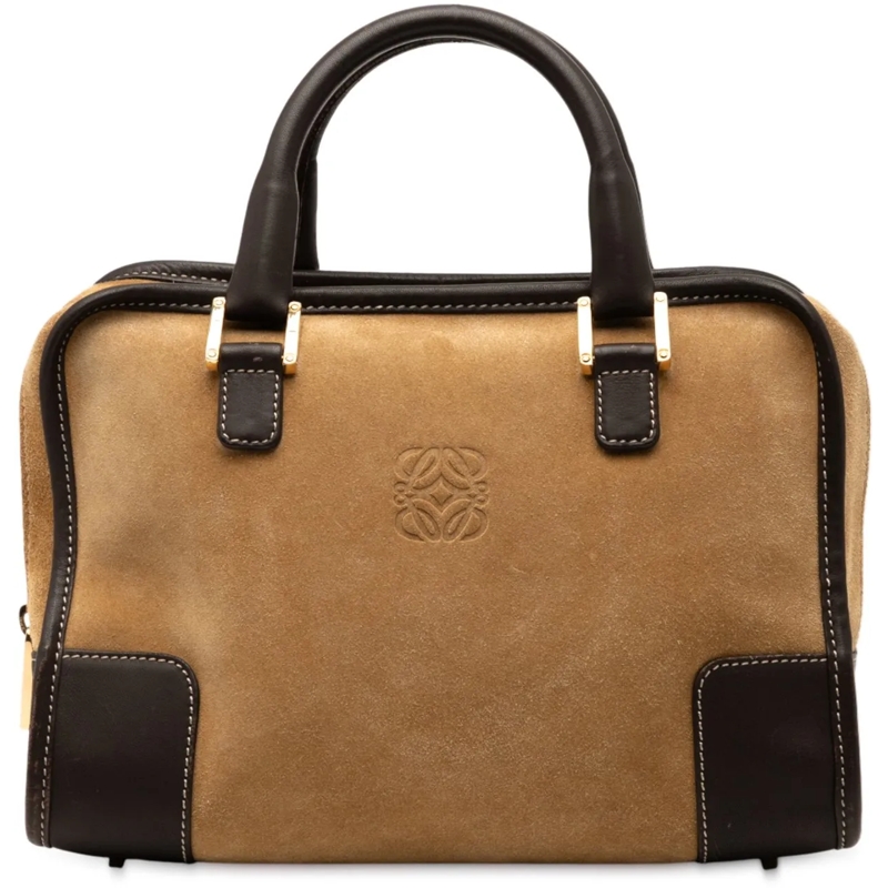 Loewe Tote Suede Amazona 28 Handbag braun