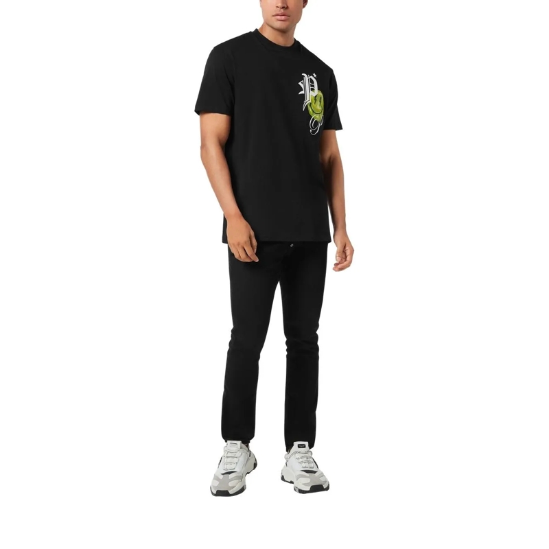 Philipp Plein T-Shirt T-Shirt Rundhalsausschnitt Ss Smile schwarz(Image 2)