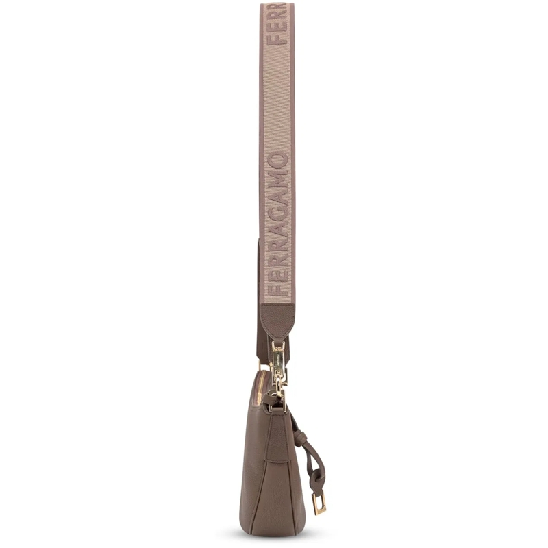 Salvatore Ferragamo Sac à bandoulière Borsa a Spalla  Piccola Hobo taupe(Image 2)