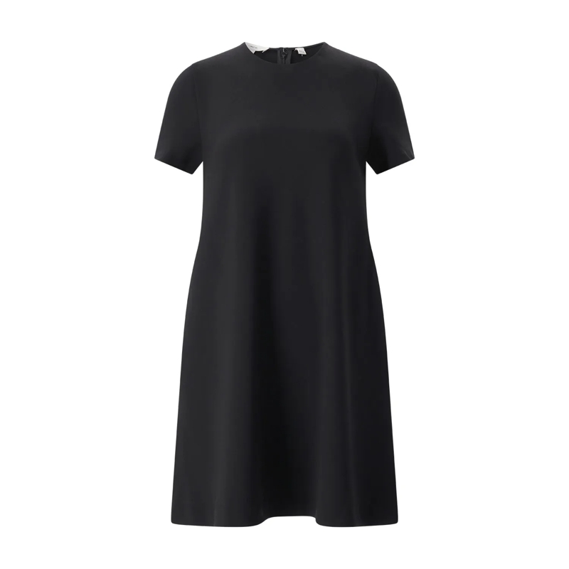 Vince Mini-jurk Midikleid mit Rundhalsausschnitt schwarz