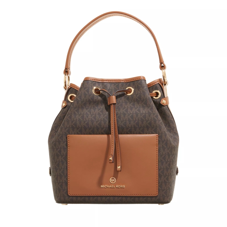 Michael Kors Maeve Medium Bckt Messenger Brown Acorn Bucket Bag