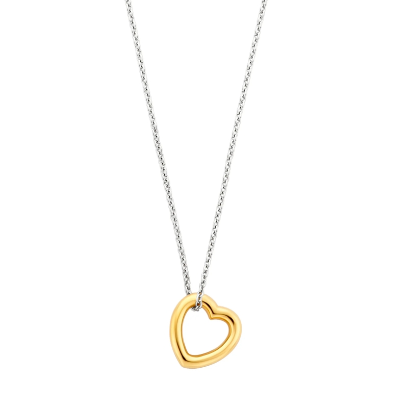 Ti Sento Mittellange Halskette 925er Sterlingsilber The Sparkling Heart gold(Image 5)