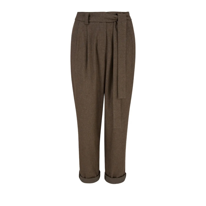 Helene Galwas Hose Bundfaltenhose CAROLIN braun