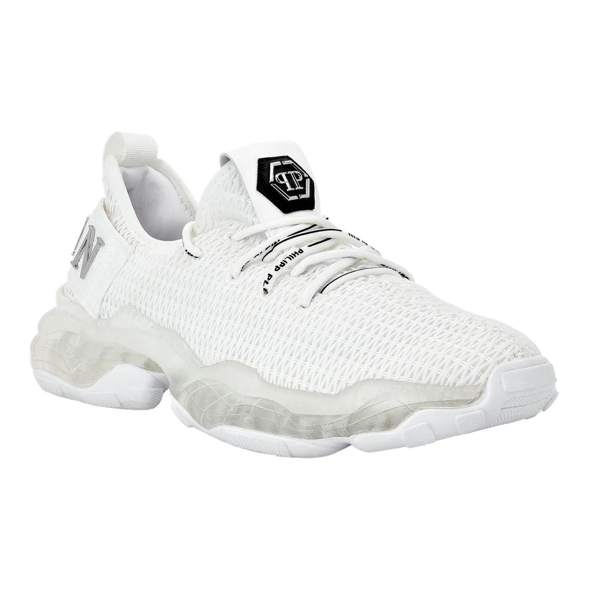 Philipp Plein Low-Top Sneaker - Runner Sneaker Hyper Shock - Gr. 42 (EU) - in Weiß - für Damen und Herren