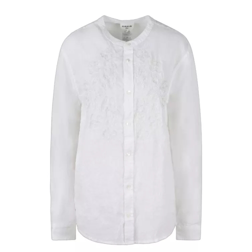 P.A.R.O.S.H. Embroidered Linen Shirt White 