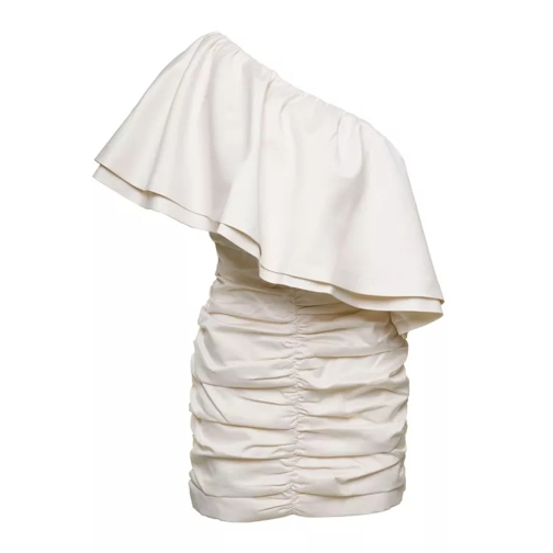 Rotate Mini White One-Shoulder Dress With Large Ruffles I White 
