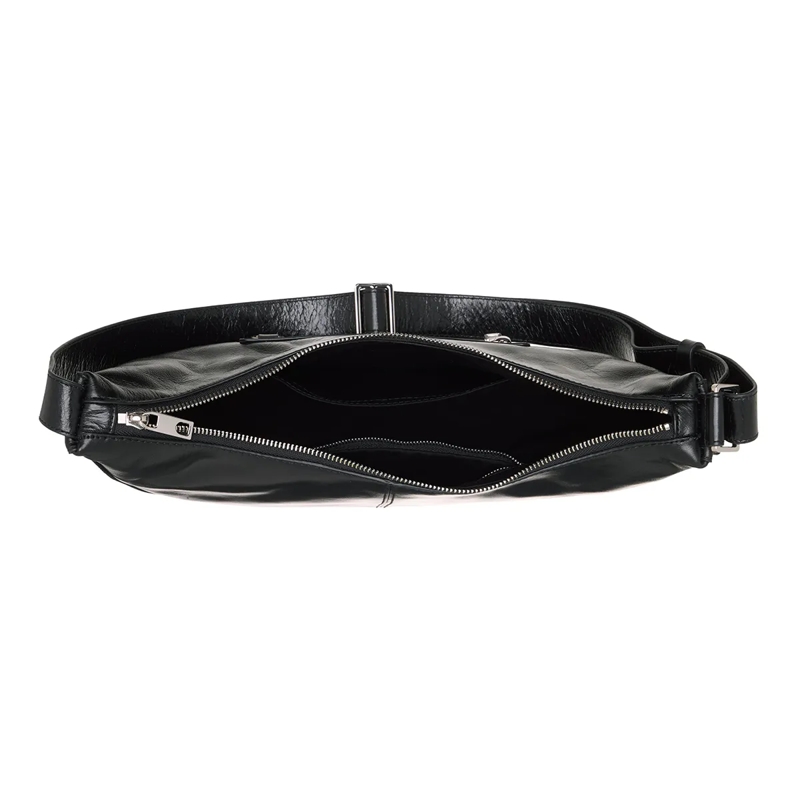 Liebeskind Berlin Crossbody Bag Moon With Zips Lack Distressed Black(Image 5)