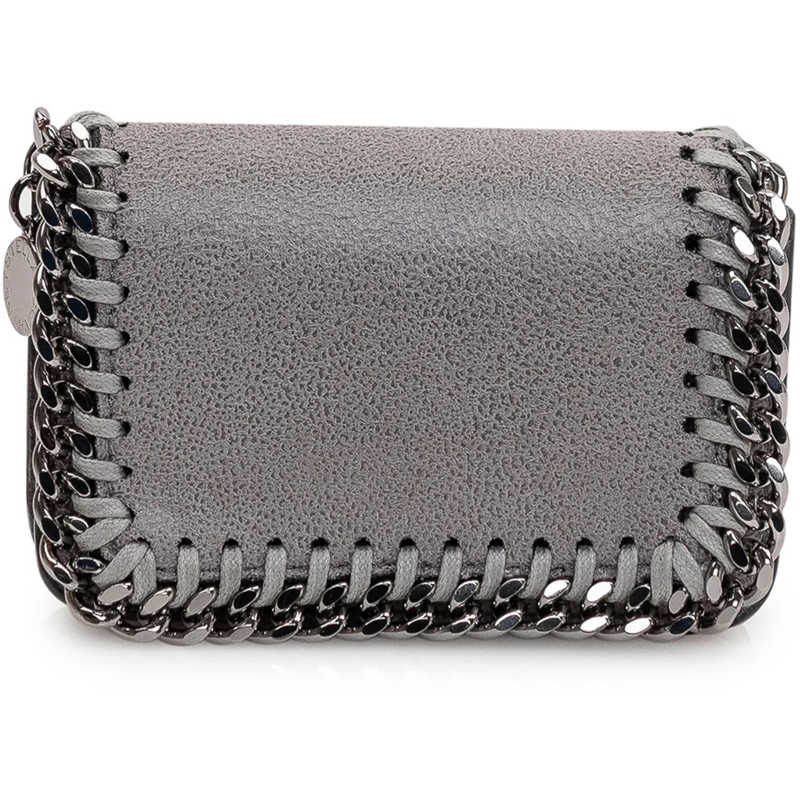 Stella McCartney Geldbörse Portacarte Falabella taupe