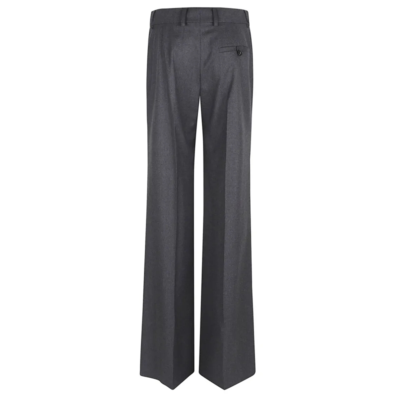 Stella McCartney  High-Waisted Wide-Leg Trousers Grey