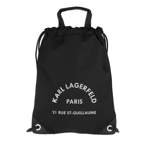 Karl Lagerfeld Rue Saint Guillaume Flat Backpack Black Rugzak