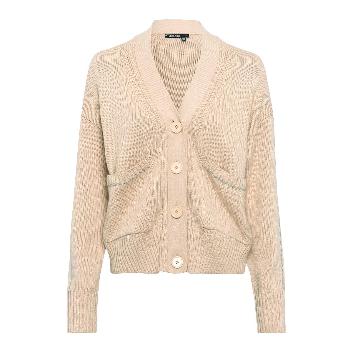 Thumbnail - Marc Aurel - Strickjacke - Größe 40 - creme