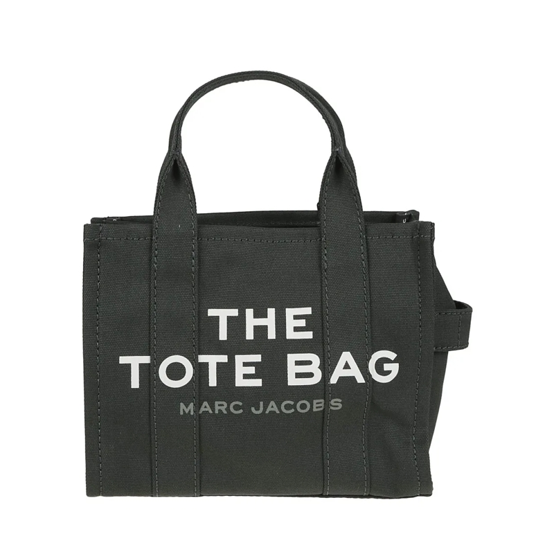 Marc Jacobs Fourre-tout Compact Beige Cotton Tote With Dual Handles Green