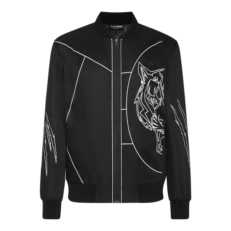 Plein Sport Daunenjacke Bomberjacke Tiger schwarz