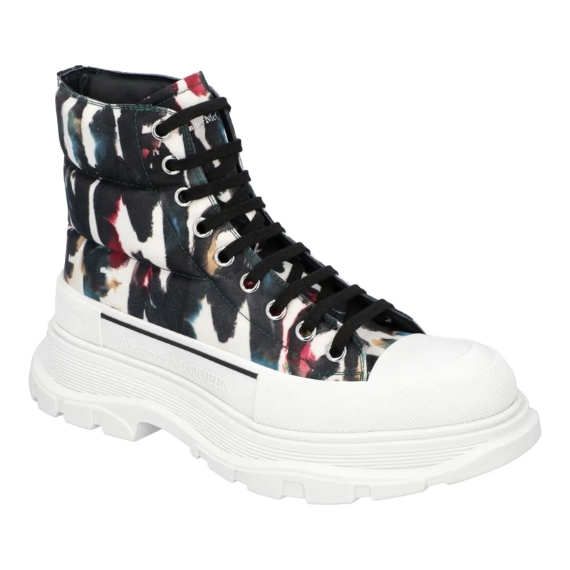 Alexander McQueen Bottes Tread Slick Boots 'Graffiti' Multicolor