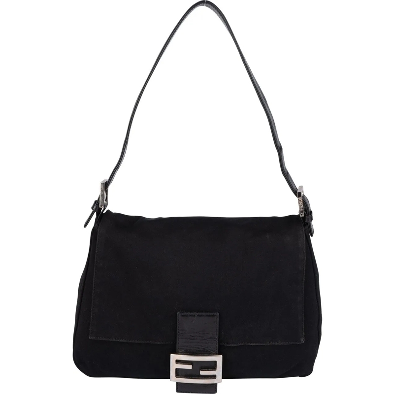 Fendi Tote FendI Cotton Mamma Baguette Handbag schwarz
