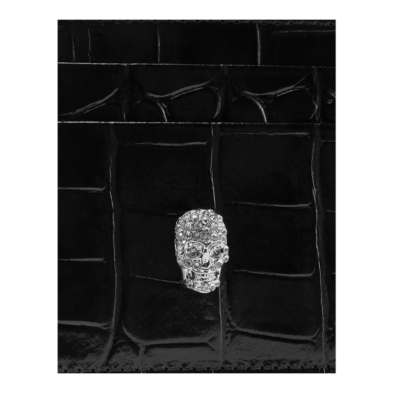 Philipp Plein Geldbörse Inhaber Von Kreditkarten Skull Crocco Print schwarz(Image 3)
