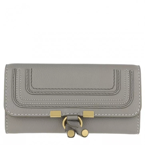 Chloé Marcie Wallet Large Cashmere Grey Portemonnaie mit Überschlag