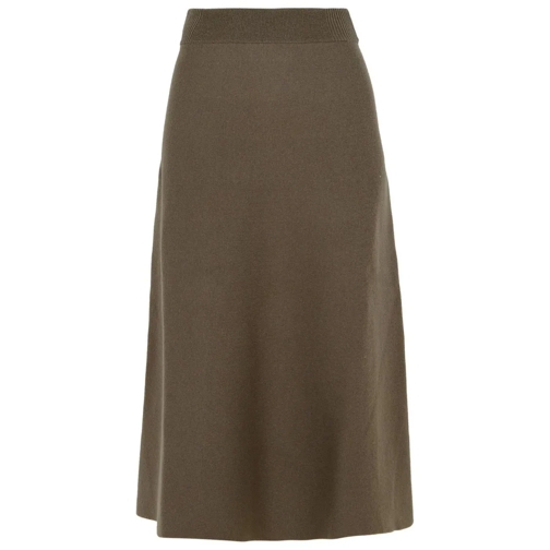 Lanvin Beige Wool Blend Skirt Brown Midi-Röcke