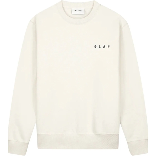 ØLÅF Sweatshirts �l�f Spiral Face Crewneck Sweaters Off White M2002 weiß