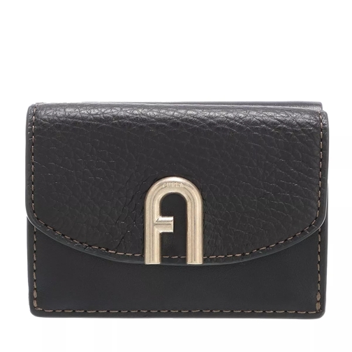 Furla Primula S Compact Wallet Nero Vikbar plånbok