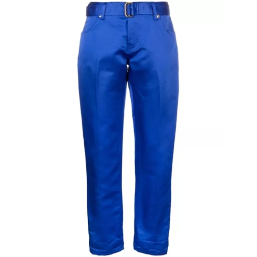 Tom Ford Blue Silk Duchesse Trousers Blue 