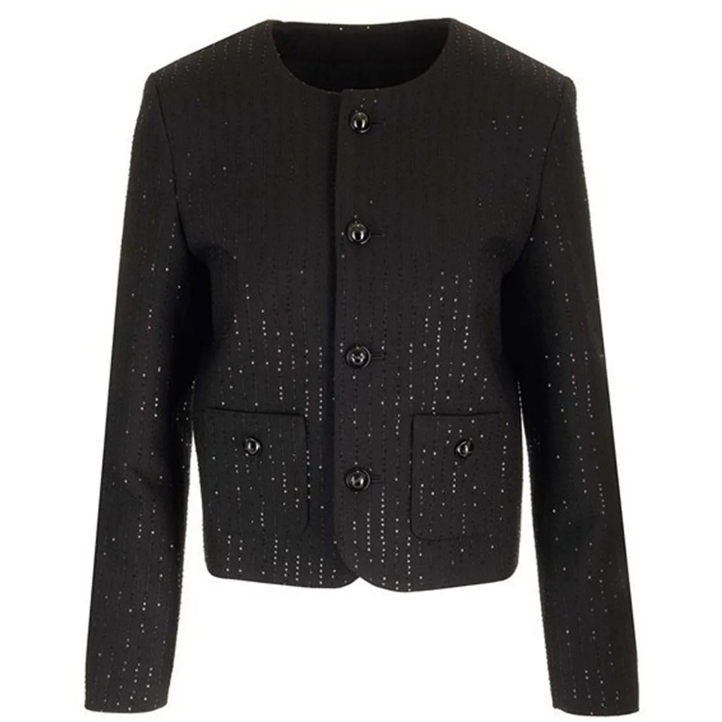 Celine T-shirt Celine Chelsea Sequin Detailed Jacket schwarz