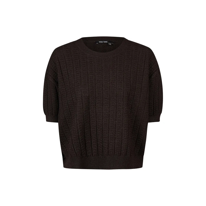 Marc Aurel Pullover Strukturierter Pullover in Sparkling Optik braun