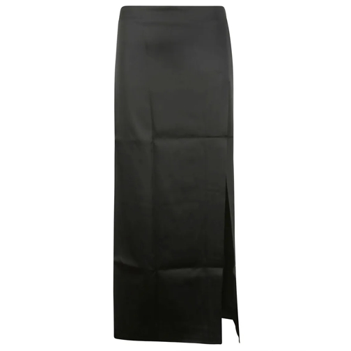 16Arlington Midi Rokken Satin Midi Sheath Skirt Black