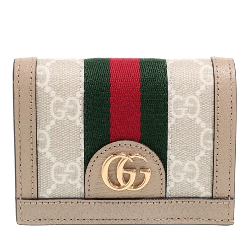 Gucci Ophidia GG Card Wallet Beige Multi Bi-Fold Wallet