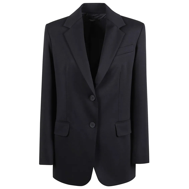Max Mara Blazer Tailored Blazer With Classic Notch Lapel Black