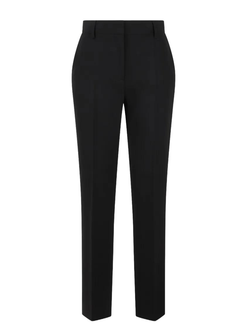 Thumbnail - Alberta Ferretti - Wool Canvas Trouser - Größe 44 - schwarz