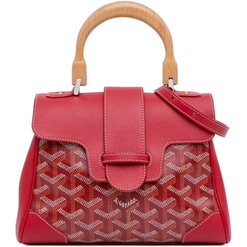 GOYARD Sac à bandoulière Mini Goyardine Saigon Souple rot