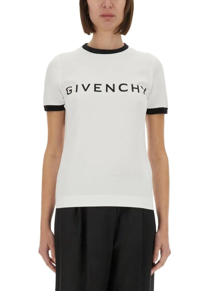 Thumbnail - Givenchy - Archetype Logo T-Shirt - Größe M - weiß