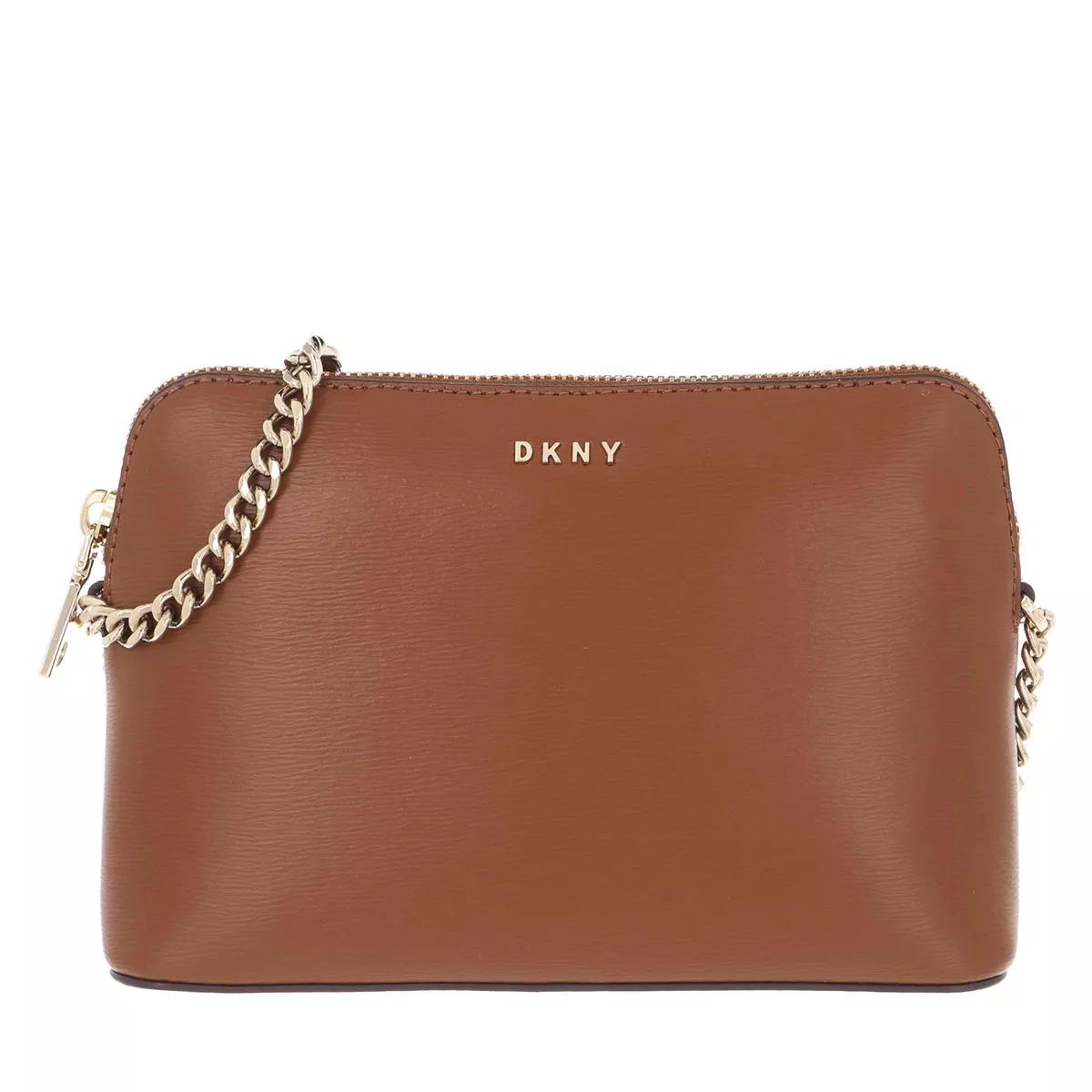 DKNY Brown Leather Crossbody Handbag Purse 