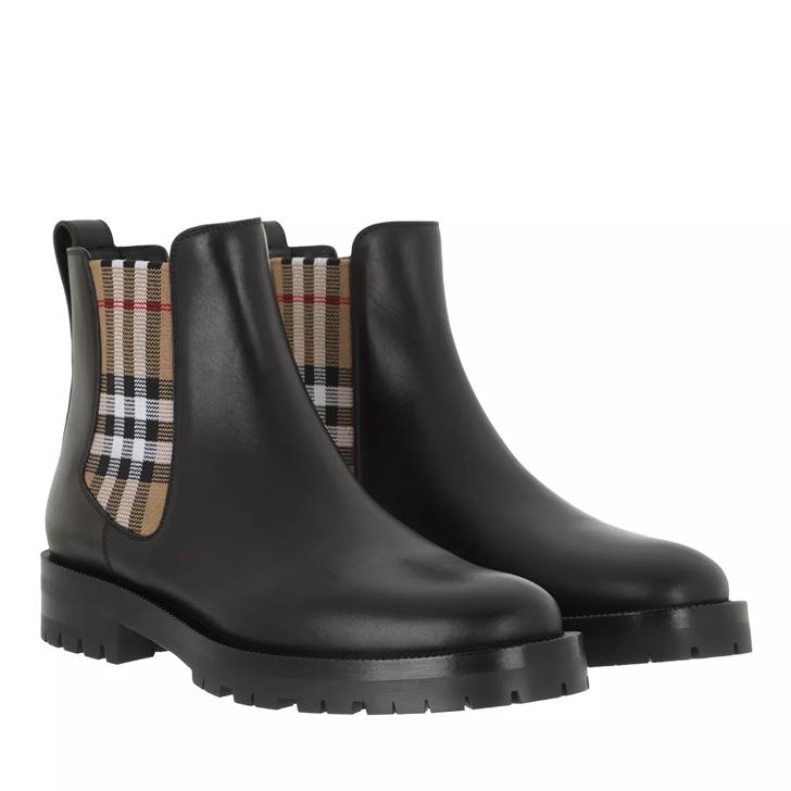 Burberry Checked Boots Black | Chelsea laars | fashionette