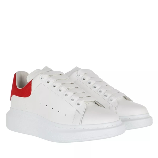 Alexander McQueen Sneakers Leather White/Red låg sneaker
