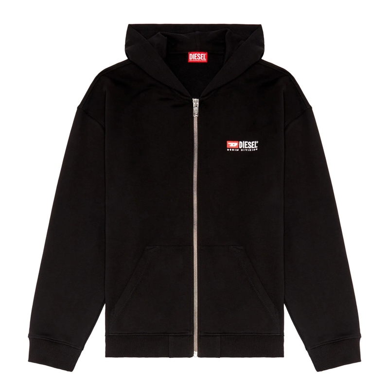 Diesel  S-BOXT-HOOD-ZIP-DIV SWEAT schwarz