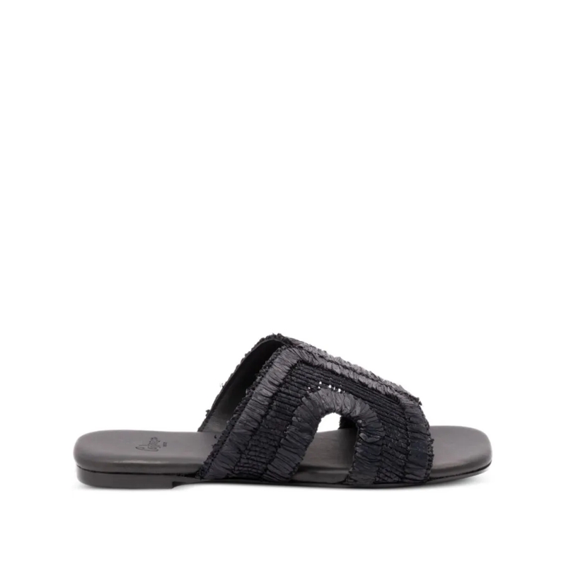 Castaner Sandalen Philippa Sandals With Woven Fringed Strap Black