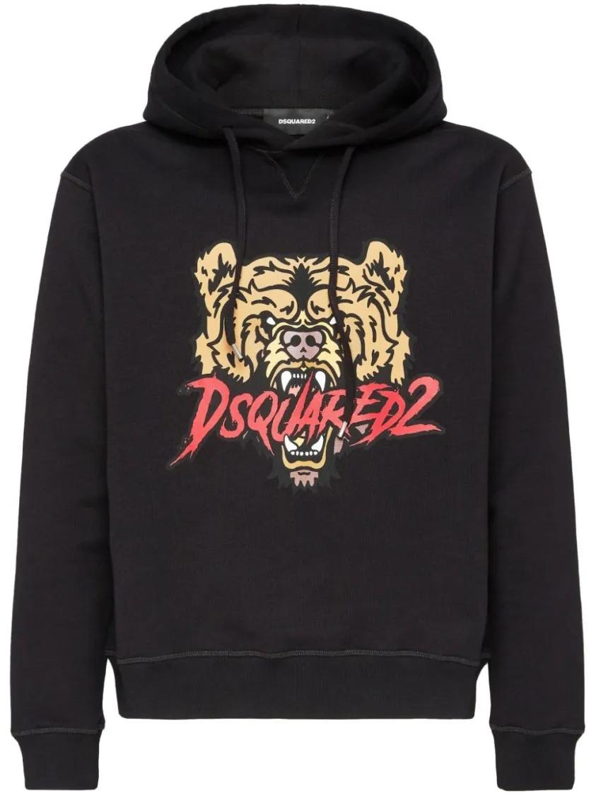 Dsquared2 - Tiger Print Sweatshirt - Größe S - schwarz