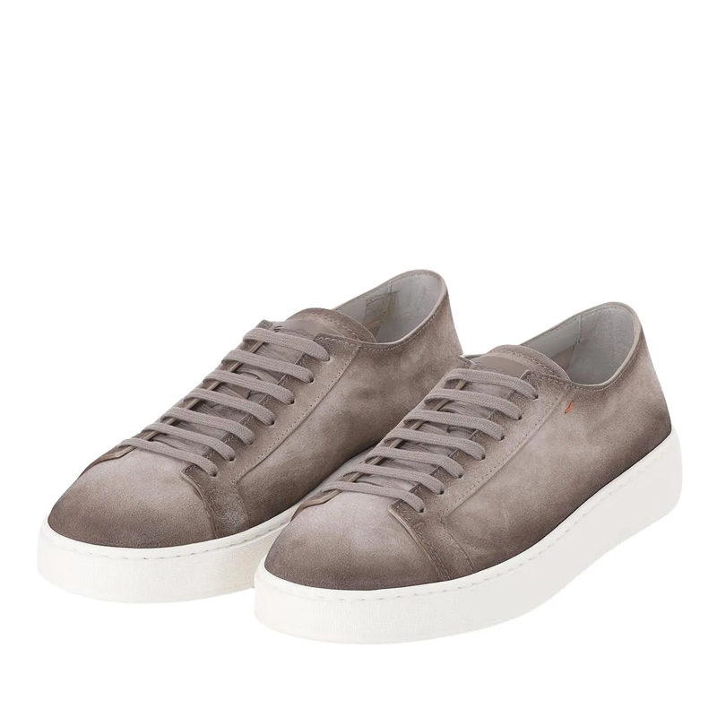 Santoni Schnürschuhe Sneaker aus Leder braun(Image 6)