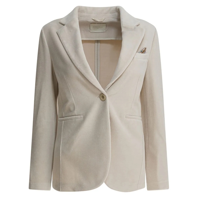 CIRCOLO 1901 Blazer Tailored Beige Jacket With Single-Button Closure Neutrals