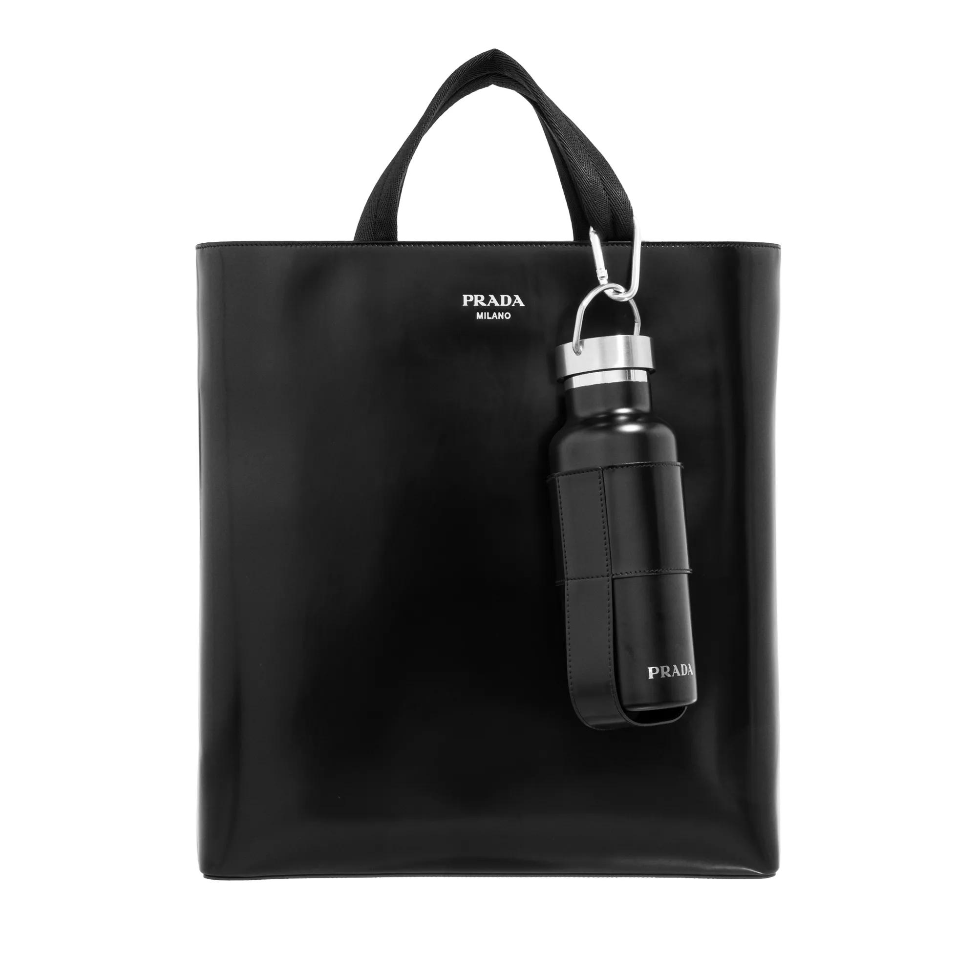 Prada Tote Bag With Water Bottle Black Tote